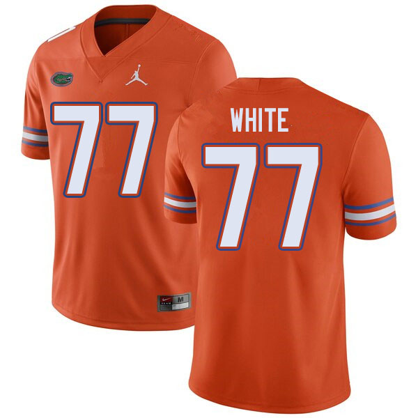 Jordan Brand Men #77 Ethan White Florida Gators College Football Jerseys Sale-Orange - Click Image to Close